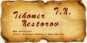 Tihomir Nestorov vizit kartica